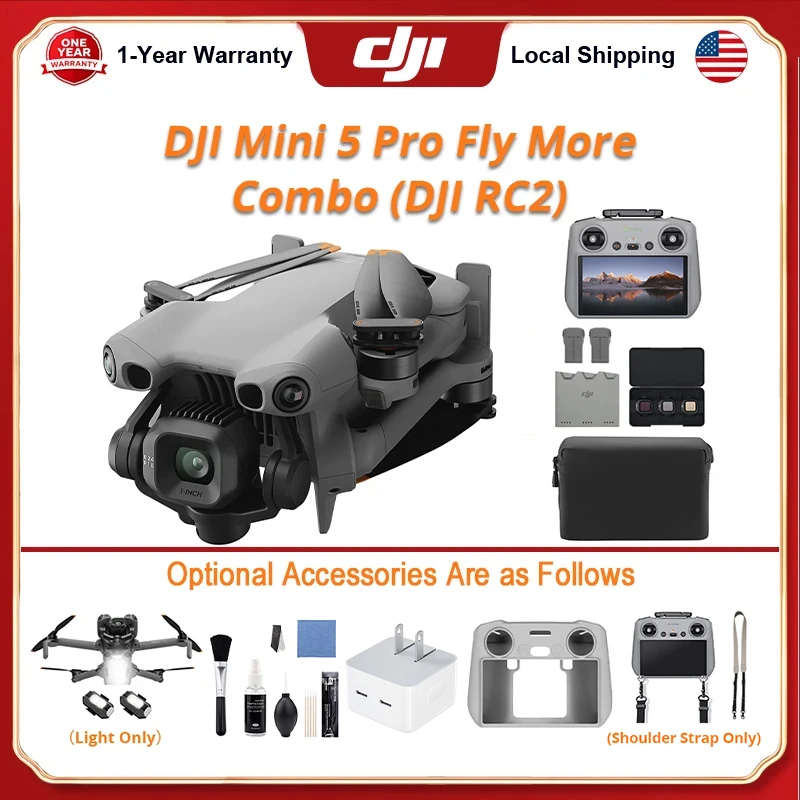 DJI Mini 5 Pro Fly Combo Drone - Drone Kit Beginner 评论和价格